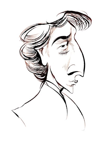 Frederic Chopin, French-Polish Composer and Pianist (Caricature) by Neale Osborne